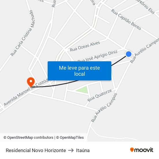 Residencial Novo Horizonte to Itaúna map