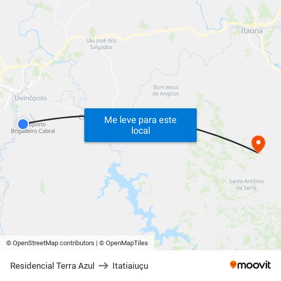 Residencial Terra Azul to Itatiaiuçu map