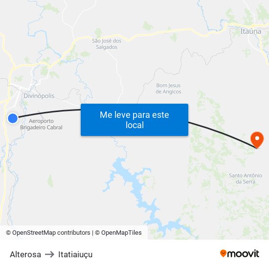 Alterosa to Itatiaiuçu map