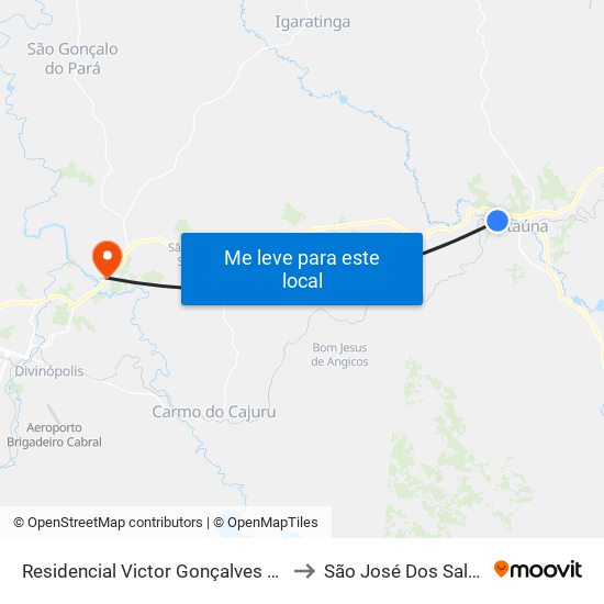 Residencial Victor Gonçalves De Souza to São José Dos Salgados map