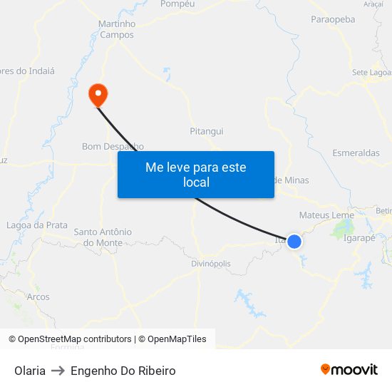 Olaria to Engenho Do Ribeiro map