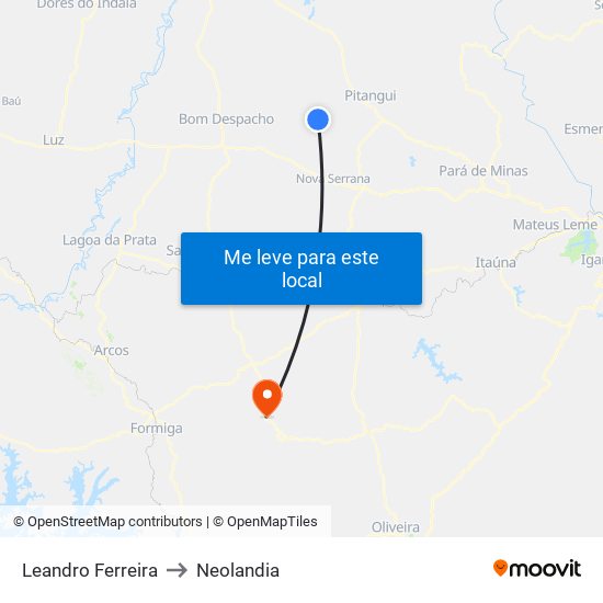 Leandro Ferreira to Neolandia map