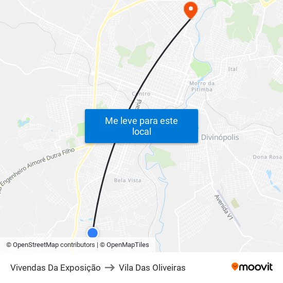 Vivendas Da Exposição to Vila Das Oliveiras map
