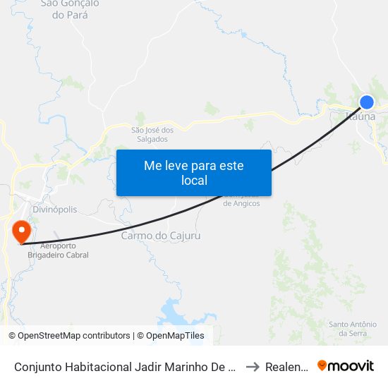 Conjunto Habitacional Jadir Marinho De Faria to Realengo map