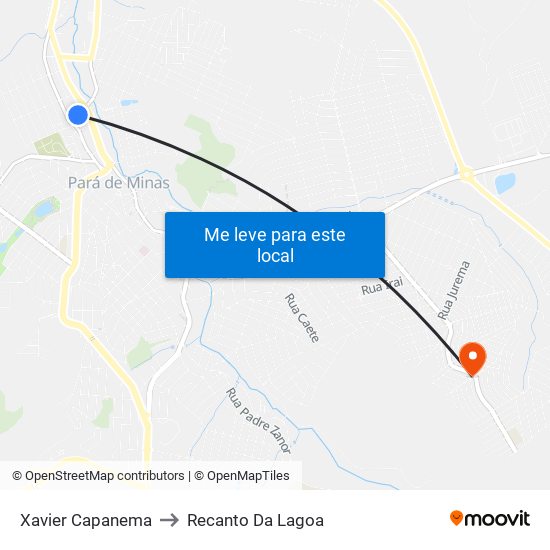 Xavier Capanema to Recanto Da Lagoa map