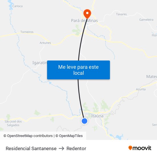 Residencial Santanense to Redentor map