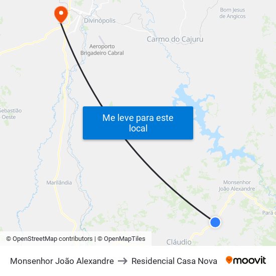 Monsenhor João Alexandre to Residencial Casa Nova map