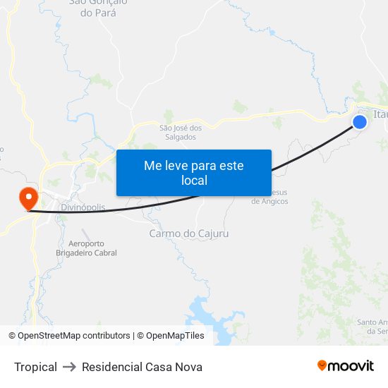 Tropical to Residencial Casa Nova map