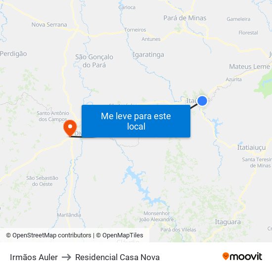 Irmãos Auler to Residencial Casa Nova map