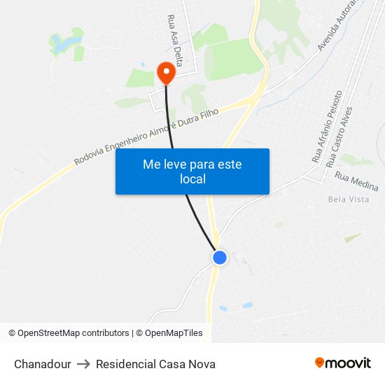 Chanadour to Residencial Casa Nova map