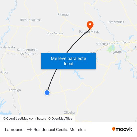 Lamounier to Residencial Cecília Meireles map