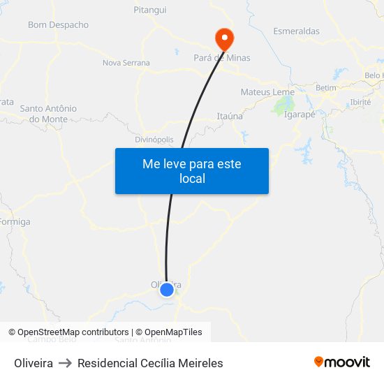 Oliveira to Residencial Cecília Meireles map