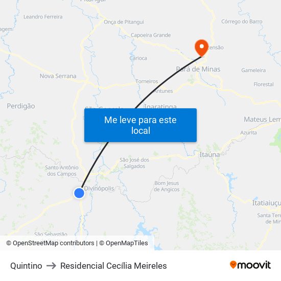 Quintino to Residencial Cecília Meireles map