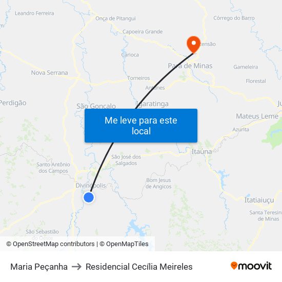 Maria Peçanha to Residencial Cecília Meireles map