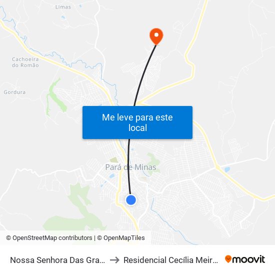 Nossa Senhora Das Graças to Residencial Cecília Meireles map