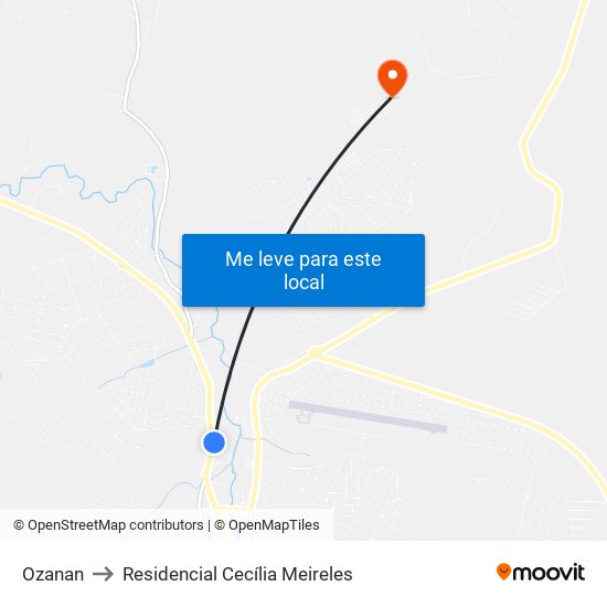 Ozanan to Residencial Cecília Meireles map