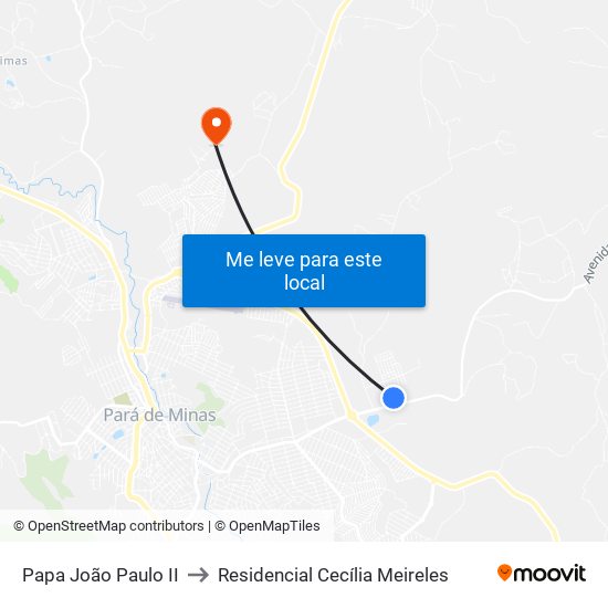 Papa João Paulo II to Residencial Cecília Meireles map