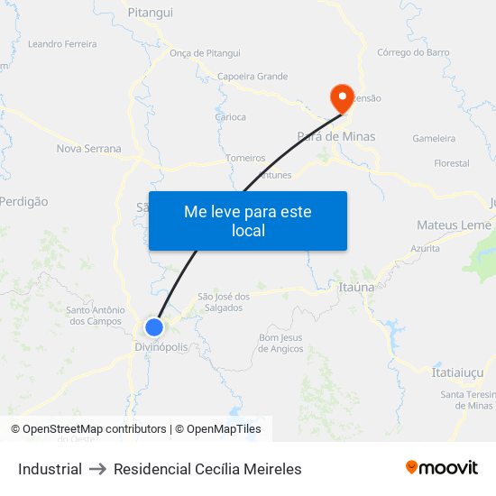 Industrial to Residencial Cecília Meireles map