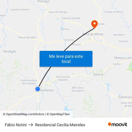 Fábio Notini to Residencial Cecília Meireles map