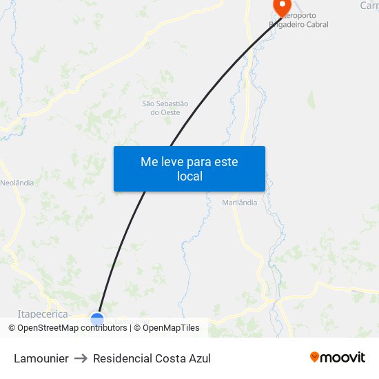 Lamounier to Residencial Costa Azul map
