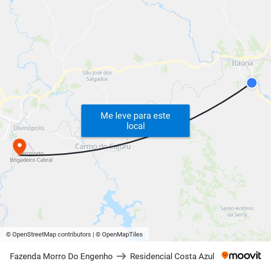 Fazenda Morro Do Engenho to Residencial Costa Azul map