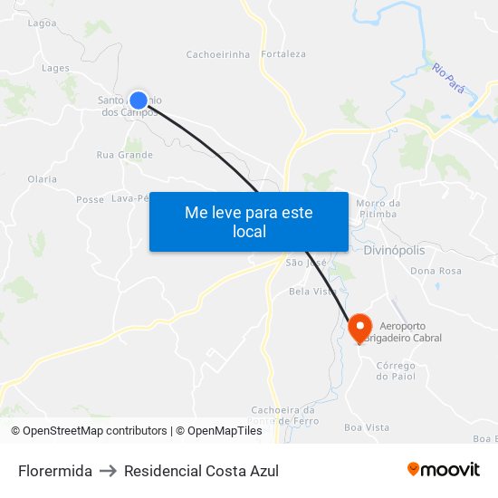 Florermida to Residencial Costa Azul map