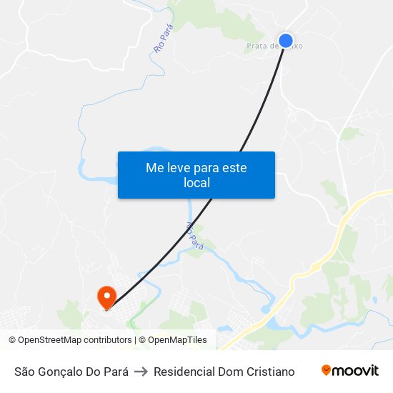 São Gonçalo Do Pará to Residencial Dom Cristiano map