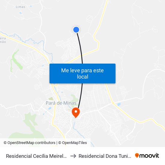 Residencial Cecília Meireles to Residencial Dona Tunica map