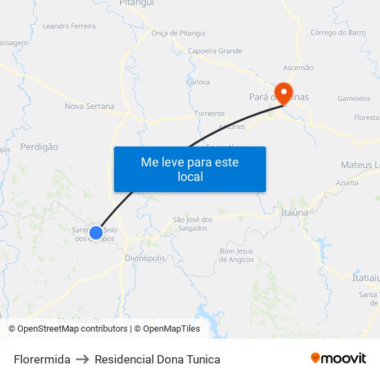 Florermida to Residencial Dona Tunica map