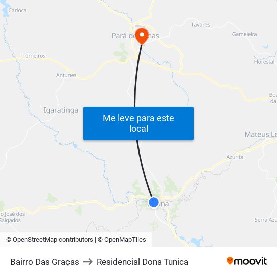 Bairro Das Graças to Residencial Dona Tunica map