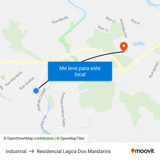 Industrial to Residencial Lagoa Dos Mandarins map