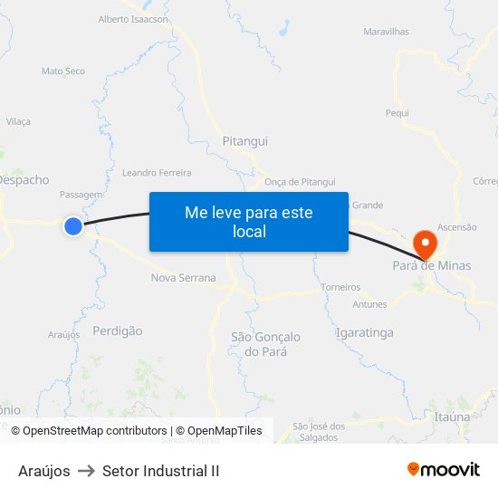 Araújos to Setor Industrial II map