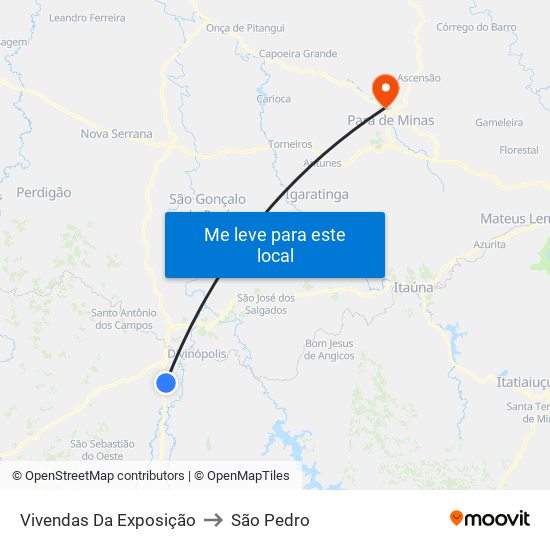 Vivendas Da Exposição to São Pedro map