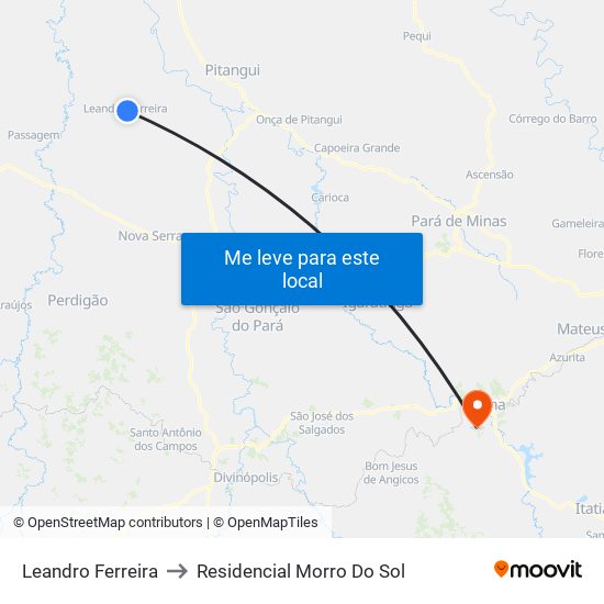 Leandro Ferreira to Residencial Morro Do Sol map