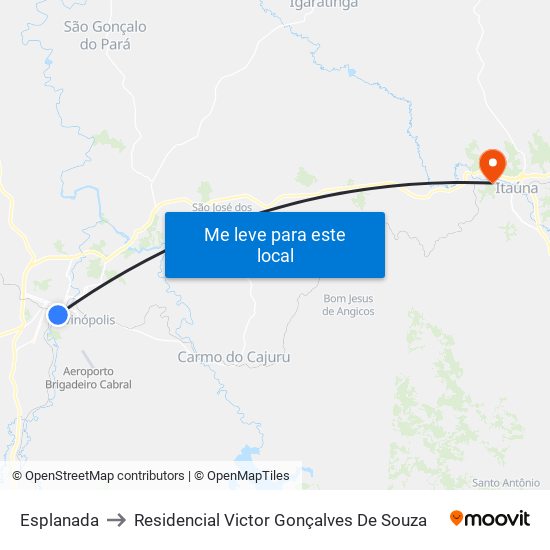 Esplanada to Residencial Victor Gonçalves De Souza map