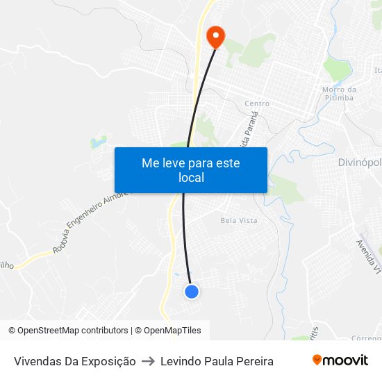 Vivendas Da Exposição to Levindo Paula Pereira map
