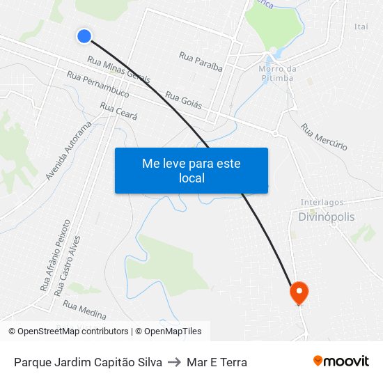 Parque Jardim Capitão Silva to Mar E Terra map