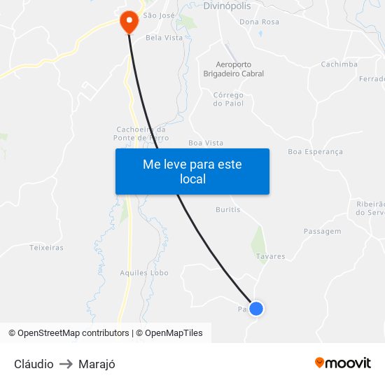 Cláudio to Marajó map