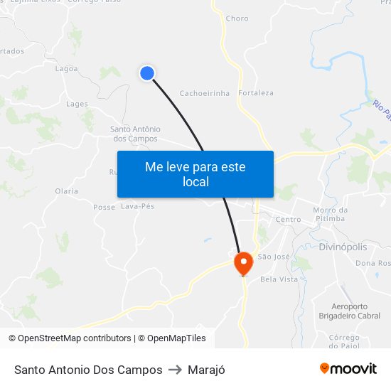 Santo Antonio Dos Campos to Marajó map