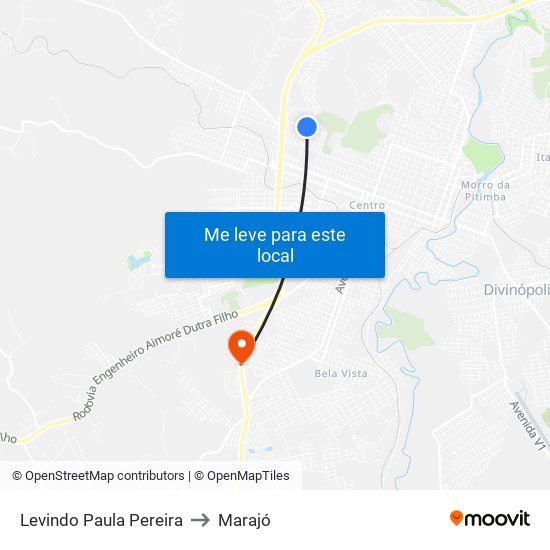 Levindo Paula Pereira to Marajó map