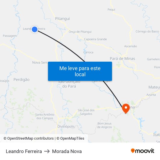 Leandro Ferreira to Morada Nova map