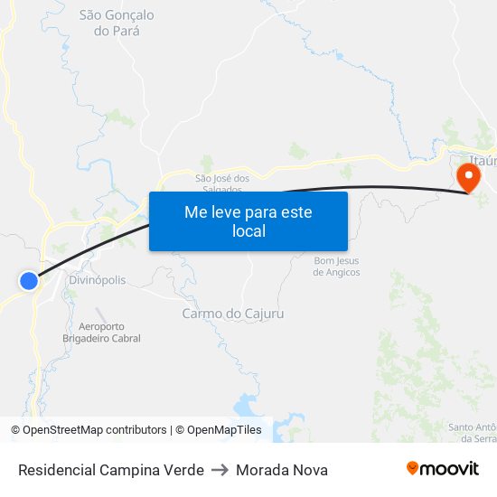 Residencial Campina Verde to Morada Nova map