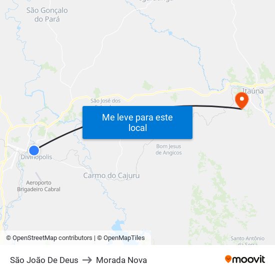 São João De Deus to Morada Nova map