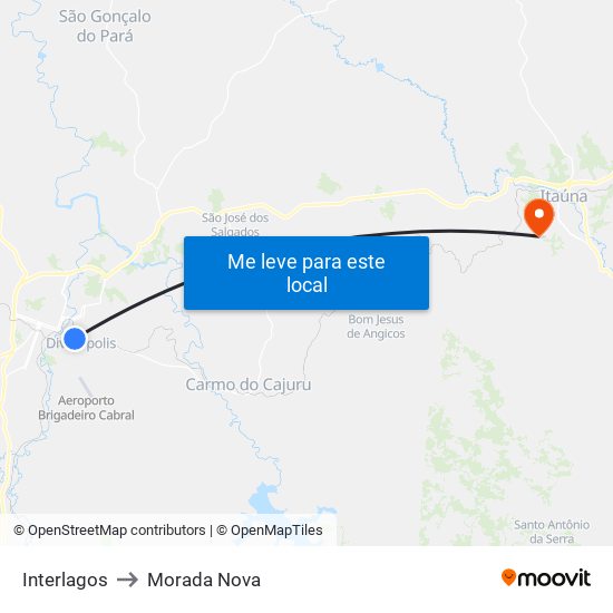 Interlagos to Morada Nova map