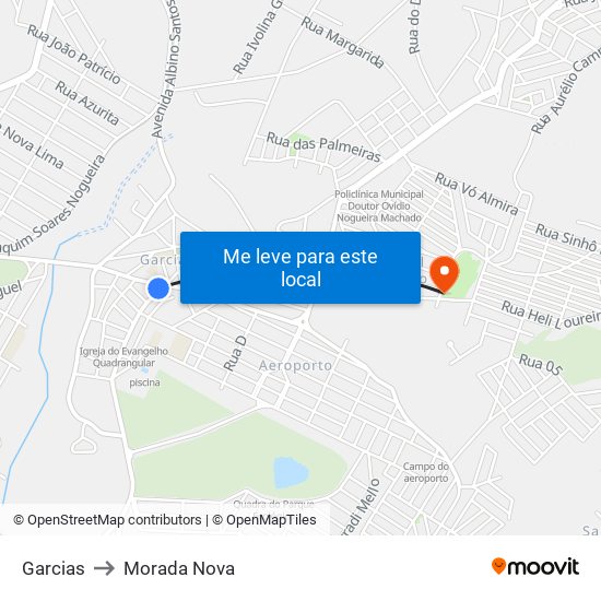 Garcias to Morada Nova map