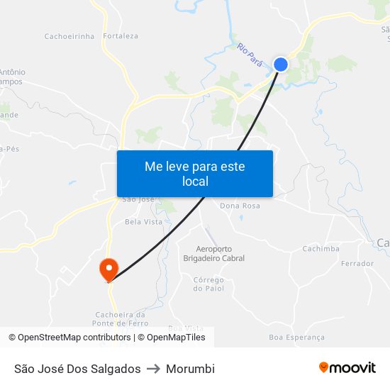 São José Dos Salgados to Morumbi map
