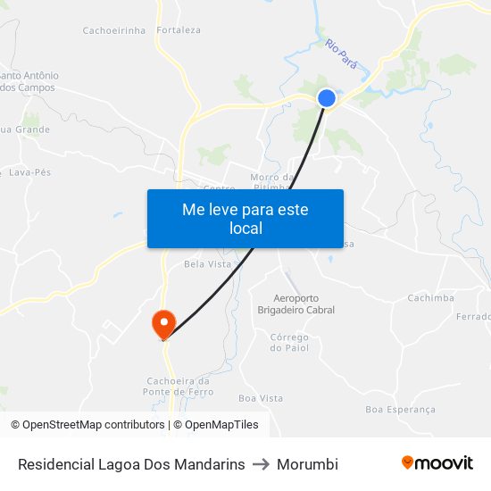 Residencial Lagoa Dos Mandarins to Morumbi map