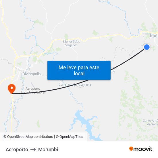 Aeroporto to Morumbi map