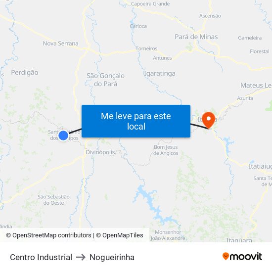 Centro Industrial to Nogueirinha map