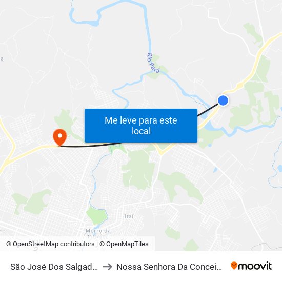 São José Dos Salgados to Nossa Senhora Da Conceição map